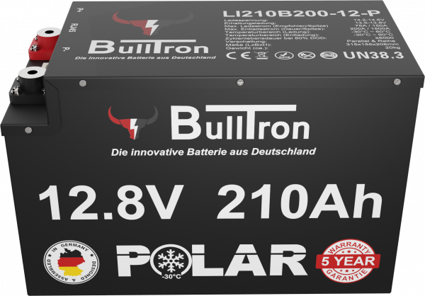 210Ah Bulltron Polar LiFePO4 12.8V Akku mit Smart BMS, Bluetooth App und  Heizung